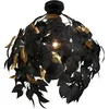 Bild von Reality Leuchten Deckenleuchte Leavy, ohne Leuchtmittel, warmweiß - kaltweiß, Deko Deckenlampe Blatt Design schwarz-gold, exkl 1xE27 max 28W, Ø 38cm