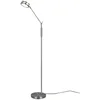 Bild von TRIO Leuchten LED Stehlampe aus Metall dimmbar, Höhe 133cm, dimmbar und Memory Funktion, LED fest integriert, Stufenlos dimmbar über integrierten Sensor, Neutralweiß, Warmweiß, schwenkbare Stehleuchte zum lesen Wohnzimmer-lampe stehend für Ecke