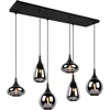 Bild von TRIO Leuchten Pendelleuchte Lumina, ohne Leuchtmittel, warmweiß - kaltweiß, Hängelampe 6-flammig Glasschirm, exkl 3xE14 max 40W höhenverstellbar