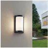 Bild von Reality Leuchten Außen-Wandleuchte PUELO, Outdoor Wandlampe Hauswand Fassade Garten, exkl 1x E27 max 10W, Leuchtmittel wechselbar, warmweiß - kaltweiß, halbrunde Aussen Wandlampe aus Aluminium, IP44, Höhe 26cm Breite 14 cm