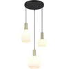 Bild von TRIO Leuchten Pendelleuchte DIVA, E27 Hängelampe 3-flammig mit Glasschirm, exkl 3xE27 max 10W, Leuchtmittel wechselbar, warmweiß - kaltweiß, höhenverstellbar bis max 150cm Hängeleuchte Ø 30 cm Wohnzimmer Küche