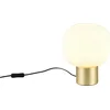 Bild von TRIO Leuchten Schreibtischlampe DIVA, E27 Tischleuchte mit Glasschirm Ø 20cm, exkl 1xE27 max 40W, Leuchtmittel wechselbar, warmweiß - kaltweiß, Schnurschalter 150cm Kabel Höhe 26cm Nachttischlampe Kommode Sideboard