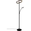 Bild von TRIO Leuchten LED Stehlampe WILLIS, Stehleuchte mit Lesearm, Touch Dimmer, CCT 2700-3200-4000K, Dimmfunktion, Lesearm, getrennt schaltbar, LED fest integriert, Farbwechsler, Höhe 180cm, Fluterkopf und Lesearm schwenkbar, Fluter mit Leselicht
