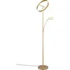 Bild von TRIO Leuchten LED Stehlampe WILLIS, Stehleuchte mit Lesearm, Touch Dimmer, CCT 2700-3200-4000K, Dimmfunktion, Lesearm, getrennt schaltbar, LED fest integriert, Farbwechsler, Höhe 180cm, Fluterkopf und Lesearm schwenkbar, Fluter mit Leselicht