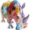 Bild von Kare Design Dekofigur Deko Figur Colored Rhino 17cm