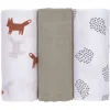Bild von LÄSSIG Stoffwindeln Little Forest, Fuchs, Mulltuch Set M (Set, 3-St), PETA-approved vegan