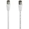 Bild von Hama Antennen-Kabel, Koax-Stecker - Koax-Kupplung, 1,5 m, 75 dB, Weiß