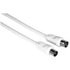 Bild von Hama Koaxialkabel 1,5m, IEC-Stecker, 75 dB, weiß   Antennen-Kabel für TV TV-Adapter