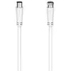 Bild von Hama SAT-Anschlusskabel, F-Stecker - Koax-Kupplung, 1,5 m, 90 dB