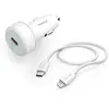 Bild von Hama Auto-Schnellladegerät mit Ladekabel Lightning, PD, 20 W, 1 m, Weiß