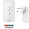 Bild von Hama Schnellladegerät mehrfach (GaN, 2x USB-C, 1x USB-A, flach, PD/QC, 65W) Schnelllade-Gerät