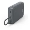 Bild von Hama Powerbank mit integriertem USB-C-Kabel, 10000 mAh, 2x USB-C, grau Powerbank, integriertes Kabel, Fast Charge, LED-Kapazitätsanzeige, akkuschonend