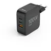 Bild von Hama Schnellladegerät, GaN, 2x USB-C, 1x USB-A, PD, 100 W, Schwarz