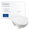 Bild von Villeroy & Boch Tiefspül-WC O.novo, wandhängendes WC- Set mit WC-Sitz, spülrandlos, Weiß Alpin