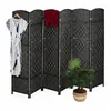 Bild von relaxdays Paravent Raumteiler 6-teilig (6 St), schwarz