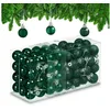 Bild von relaxdays Weihnachtsbaumkugel Weihnachtskugeln im 96er Set (96 St), Dunkelgrün