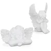 Bild von relaxdays Engelfigur Grabengel 2er Set (2 St), weiß