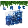 Bild von relaxdays Weihnachtsbaumkugel Weihnachtskugeln im 100er Set (100 St), blau