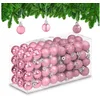 Bild von relaxdays Weihnachtsbaumkugel Weihnachtskugeln im 96er Set (96 St), Rosa