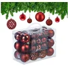 Bild von relaxdays Weihnachtsbaumkugel Weihnachtskugeln im 50er Set (50 St), rot