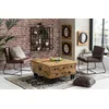 Bild von SIT Couchtisch Rustic Couchtischtruhe aus Mangoholz mit Rollen & Stauraum, 5 Schubladen, Klappe & Rollen für flexiblen Stauraum