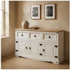 Bild von CARO-Möbel Sideboard CAMPO, Sideboard Kommode Highboard Möbel Kiefer massiv weiß Buffetschrank