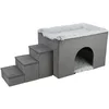 Bild von TRIXIE Tierhöhle Höhle Harvey mit Treppe - grau/weiß-schwarz - 154 × 60 × 60 cm