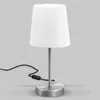 Bild von B.K.Licht Tischleuchte BKL1300, ohne Leuchtmittel, 2700K - Extra-Warmweiß, Tischlampe, Weiß, Stoffschirm, Klassisch, E14 ohne Leuchtmittel
