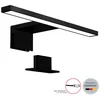Bild von B.K.Licht Wandleuchte Badleuchte LED Spiegelleuchte Badezimmer IP44 230V chrom/schwarz, LED fest integriert, 4000K, Schminklicht 8W 780lm Badezimmer-Beleuchtung Spiegelschrank Flur