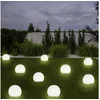 Bild von etc-shop LED Solarleuchte, LED-Leuchtmittel fest verbaut, Kugelleuchte Solar 10 cm Solarleuchte Kugel Garten LED Gartendeko