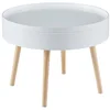 Bild von en.casa Couchtisch, »Bongard« Ø60 x 45 cm in glatter Optik rund Weiß