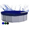 Bild von Quick Star Pool-Abdeckplane Sommer & Winter Poolabdeckung 200 g/m² PE (Rund, Blau,   420 cm), Beidseitig beschichtet, Gewebeverstärkt, UV-Resistent