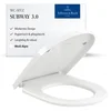Bild von Villeroy & Boch WC-Sitz Subway 3., Toilettendeckel aus bruchsicherem Duroplast, D-Form, Weiß Alpin