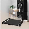 Bild von ML-DESIGN Zwischenbaurahmen Verbindungsrahmen für Trockner & Waschmaschine übereinander Universal (1-St), Zwischenbausatz Ausziehplatte Waschturm Stapelaufsatz 60x60 cm Schwarz