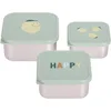 Bild von LÄSSIG Lunchbox Happy Fruits, Lemon, Edelstahl, Polyprophylen (PP), (Set, 3-tlg)