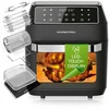 Bild von GOURMETmaxx Heißluftfritteuse 12 L Airfryer, Fritteuse mit 9 Funktionen, Touchdisplay, 1700 W, 10 Programme, Touchdisplay und Timer-Funktion, Inkl. Zubehörpaket