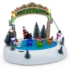 Bild von Spetebo Weihnachtsdorf LED Eisbahn mit Kaffee Tassen mit Musik 27 x 21 cm, weihnachtliche Musik optional zuschaltbar