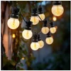 Bild von Spetebo LED-Lichterkette Außen Lichterkette 20 LED Glühbirnen mit Timer - 950 cm, 20-flammig, Garten Dekobeleuchtung in warm weiß mit Stecker