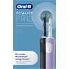 Bild von Oral-B Elektrische Zahnbürste Oral-B Vitality Pro, Aufsteckbürsten: 2 St., Doppelpack mit 2 Aufsteckbürsten, 3 Putzmodi für Zahnpflege, Designed by Braun, schwarz/lila