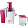 Bild von BOSCH Entsafter VitaJuice 2 MES25C0, XL-Einfüllschacht, Edelstahl-Microfilter-Sieb, 700 W, Ausgießer mit DripStop, spülmaschinengeeignet, weiß / cherry cassis