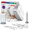 Bild von BOSCH Handmixer Styline MFQ4075DE, 2x Rührbesen, Knethaken Edelst., Mixfuß, weiß, 550 W, 5 Stufen, Turbotaste, Mixbecher, Made in Europe