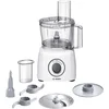 Bild von BOSCH Küchenmaschine MultiTalent 3 MCM3100W, 800 W, 2,3 l Schüssel, Schneid-Raspel-Wendescheibe, Schlagscheibe (Sahne), Deckel, weiß