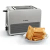 Bild von BOSCH Toaster TAT7S25, integrierter Edelstahl-Brötchenaufsatz, mit Abschaltautomatik, 2 kurze Schlitze, für 2 Scheiben, 1050 W, Auftaufunktion, ideal für 2 Scheiben Toast, Schwarz/Grau