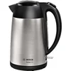 Bild von BOSCH Wasserkocher DesignLine TWK3P420, Ausgießen ohne Spritzer, Tassenanzeige, 1,7 l, 2400 W, Überhitzungsschutz, Edelstahl/schwarz