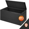 Bild von Casaria Auflagenbox Woody, 280L UV-stabil Griffmulden Verschließbar Balkon Holz-Optik Anthrazit