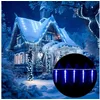 Bild von monzana Lichterkette, Eiszapfen Lichterkette 13m 80 Zapfen Blau Eisregen