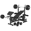 Bild von GORILLA SPORTS Hantelbank inkl. 100kg Hantelset, Ablage - Trainingsbank, Gewichten, Kraftstation