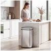 Bild von HOMCOM Mülleimer Sensor Mülleimer 68L Automatik mit Bewegungssensor Wasserdichter, für Küche, Silber
