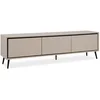 Bild von Finori Lowboard 3 Klappen, in Sand / Schwarz - 175x50x38cm (BxHxT)