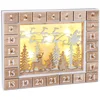 Bild von BRUBAKER befüllbarer Adventskalender Holz Weihnachtskalender zum Befüllen mit LED-Beleuchtung - 35,5 cm (1-tlg), Kalender Weihnachten - Fliegender Weihnachtsmann